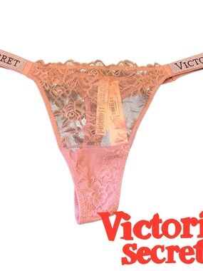 Victoria's Secret Lace Thong - Peach Pink